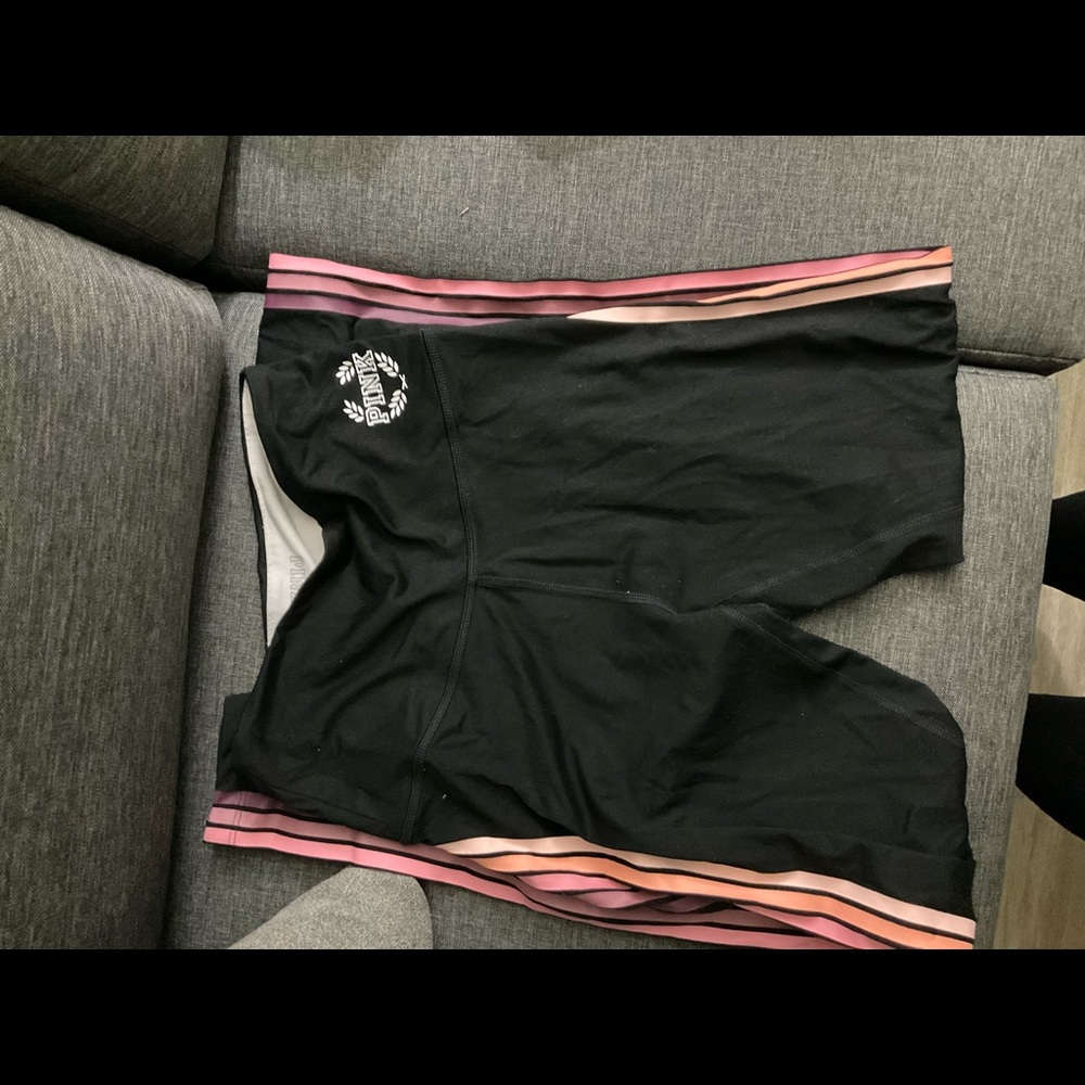 PINK striped yoga pants
